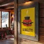 Affiches - Affiche encadrée La Raclette : Jaune - COSYNÉVÉ - MOUNTAIN POSTERS