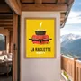 Affiches - Affiche encadrée La Raclette : Jaune - COSYNÉVÉ - MOUNTAIN POSTERS