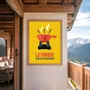 Poster - Framed poster La Fondue : Jaune - COSYNÉVÉ - MOUNTAIN POSTERS