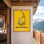 Affiches - Affiche encadrée "Quand Te Reverrai-Je" (Jaune) - COSYNÉVÉ - MOUNTAIN POSTERS