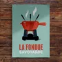 Poster - Poster La Fondue : Bleu - COSYNÉVÉ - MOUNTAIN POSTERS