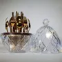Cutlery set - The Ambrosia 24-Piece Gold Plated Flatware Set in a Crystal Holder - ARCAICO