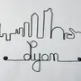 Other wall decoration - Wire Wall Decoration\" Lyon Line\ "” - to be pinned - BIJOUX DE MUR