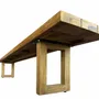 Bancs - Banc avec pied carré, naturel, 280 - BAZAR BIZAR LIVING