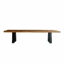 Benches - Bench With Iron Legs - Natural - 220 - BAZAR BIZAR LIVING