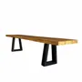 Benches - Bench With Iron Legs - Natural - 220 - BAZAR BIZAR LIVING
