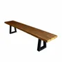 Benches - Bench With Iron Legs - Natural - 280 - BAZAR BIZAR LIVING