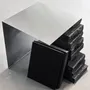 Coffee tables - Sculptural Black Basalt and Stainless Steel Coffetable [Tecton] - CASE STUDIOS