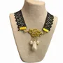 Bijoux - Choker Angel Barocco - dentelle noire - FASCINATO