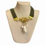 Bijoux - Choker Angel Barocco - velours vert - FASCINATO