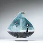 Verre d'art - Blue Ship - GLASS STUDIO HABRAT