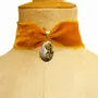 Jewelry - Choker Orange Silk Velvet - Barocco - FASCINATO