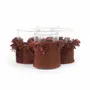Bougeoirs et photophores - Bougeoir Oh My Gee, velours bordeaux, taille M - BAZAR BIZAR LIVING