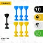 Jouets enfants - TOSSIT Jeu Fléchette Ventouse, Bleu Jaune, Starter Pack - TOSSIT