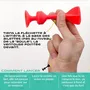 Jouets enfants - TOSSIT Jeu Fléchette Ventouse, Rouge Cyan, Starter Pack - TOSSIT
