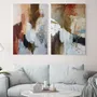 Office design and planning - « Impression » Series of handmade textured abstract paintings - MATISS ART STUDIO