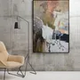Office design and planning - « Impression » Series of handmade textured abstract paintings - MATISS ART STUDIO