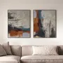 Office design and planning - « Flight » Series of handmade textured abstract paintings - MATISS ART STUDIO