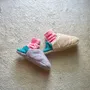 Chaussettes - JAPAN MADE Reversible room shoes / Melange Shaggy × Quilting Boa - MERIPPA