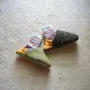 Chaussettes - JAPAN MADE Reversible room shoes / Melange Shaggy × Quilting Boa - MERIPPA