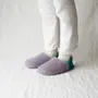 Chaussettes - JAPAN MADE Reversible room shoes / Melange Shaggy × Quilting Boa - MERIPPA