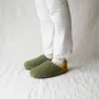 Chaussettes - JAPAN MADE Reversible room shoes / Melange Shaggy × Quilting Boa - MERIPPA