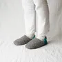 Chaussettes - JAPAN MADE Reversible room shoes / Hopping Nep Tweed × Sheep Boa - MERIPPA