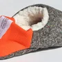 Chaussettes - JAPAN MADE Reversible room shoes / Hopping Nep Tweed × Sheep Boa - MERIPPA