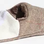 Chaussettes - JAPAN MADE Reversible room shoes / Herringbone Check Tweed × Micro Boa - MERIPPA
