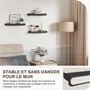 Shelves - KAPANOU Wall Shelves Storage AAA06-Black - KAPANOU