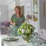 Placemats - Embroidered Placemats Green Petali - 6 pieces - ROSEBERRY HOME