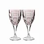 Crystal ware - Vaso II Modern Crystal Wine Glasses Slate with Initials - 2 pieces 300 ml - PEKALLA CRISTAL GLASS