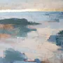Aménagements pour bureau - « Estuary » Série de peintures abstraites texturées faites à la main - MATISS ART STUDIO