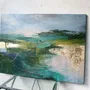 Aménagements pour bureau - « North » Série de peintures abstraites texturées faites à la main - MATISS ART STUDIO
