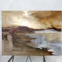 Aménagements pour bureau - « Calabria » Série de peintures abstraites texturées faites à la main - MATISS ART STUDIO