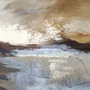 Aménagements pour bureau - « Calabria » Série de peintures abstraites texturées faites à la main - MATISS ART STUDIO
