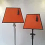 Blinds - Orange linen lampshade - CÔTE OUEST DÉCO - PRO