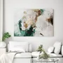 Office design and planning - « Green Avalanche» Series of handmade textured abstract paintings - MATISS ART STUDIO