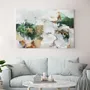 Office design and planning - « Green Avalanche» Series of handmade textured abstract paintings - MATISS ART STUDIO