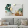 Office design and planning - « Green Avalanche» Series of handmade textured abstract paintings - MATISS ART STUDIO