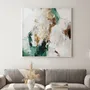 Office design and planning - « Green Avalanche» Series of handmade textured abstract paintings - MATISS ART STUDIO