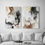 Office design and planning - « Green flux » Series of handmade textured abstract paintings - MATISS ART STUDIO
