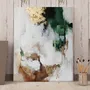 Office design and planning - « Green flux » Series of handmade textured abstract paintings - MATISS ART STUDIO