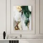 Office design and planning - « Green flux » Series of handmade textured abstract paintings - MATISS ART STUDIO