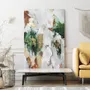 Office design and planning - « Green flow » Series of handmade textured abstract paintings - MATISS ART STUDIO