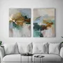Office design and planning - « Cliff » Series of handmade textured abstract paintings - MATISS ART STUDIO
