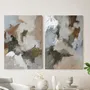 Office design and planning - « Velor » Series of handmade textured abstract paintings - MATISS ART STUDIO