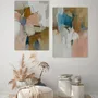 Office design and planning - « Melody » Series of handmade textured abstract paintings - MATISS ART STUDIO