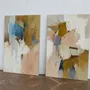Office design and planning - « Melody » Series of handmade textured abstract paintings - MATISS ART STUDIO