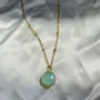 Jewelry - Necklace Byzance Amazonite - Gold Plated - FASCINATO